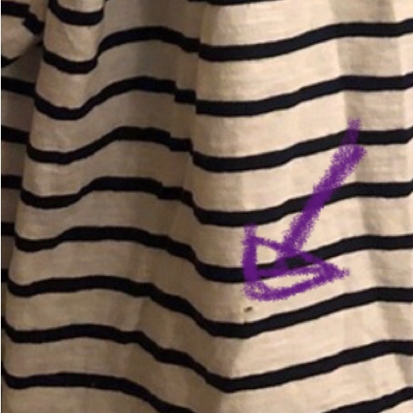 SZ small.  Mens.  Striped long sleeve Cotten tee (Henley)  buttons. - Picture 8 of 8